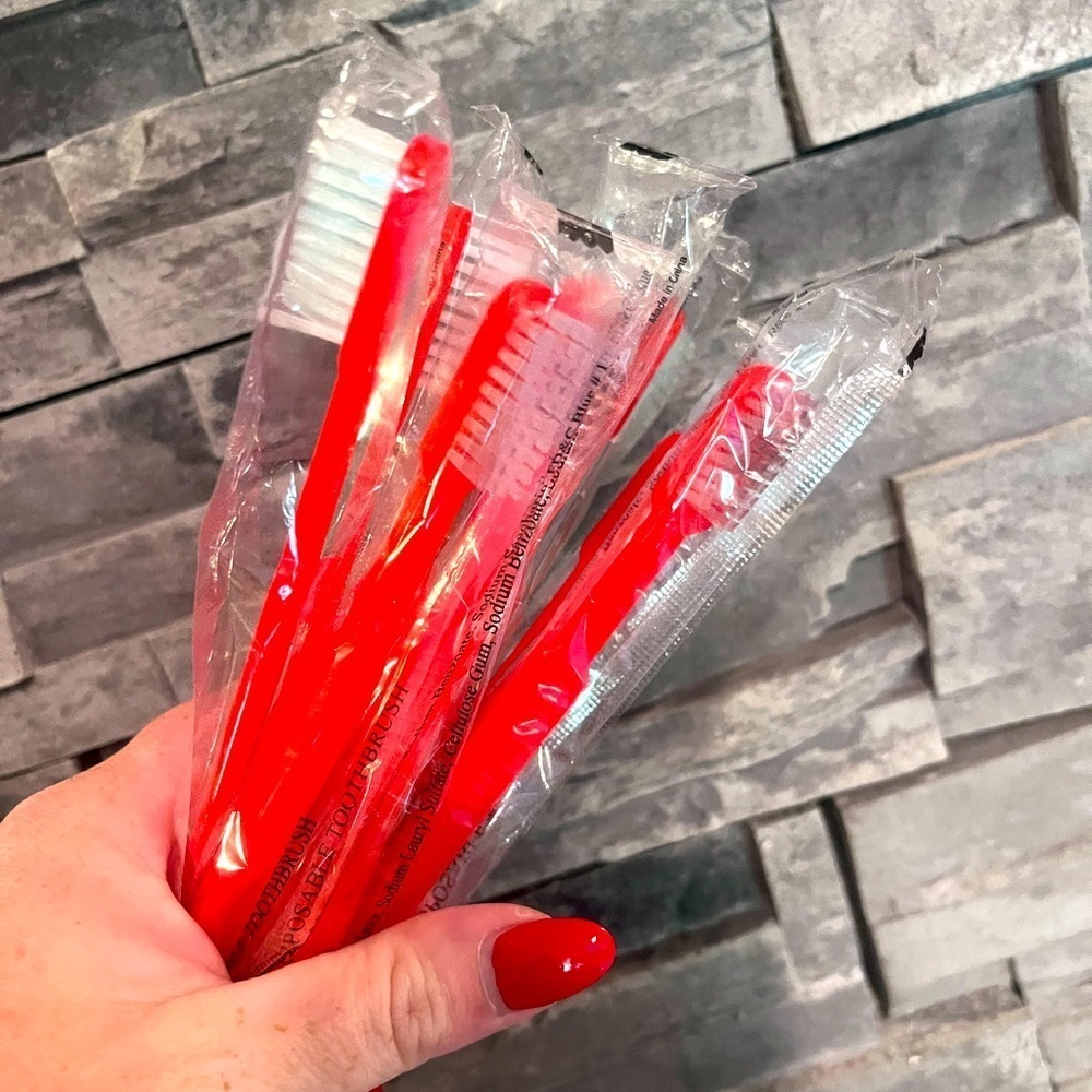 Toothbrushes individually wrapped and pre pasted- bundle lot